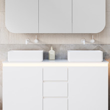August 500mm Gloss White Above Counter Basin